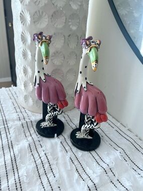 Vintage SWAK Flamingo Salt & Pepper Shakers Whimsical Ceramic Cristi 2004